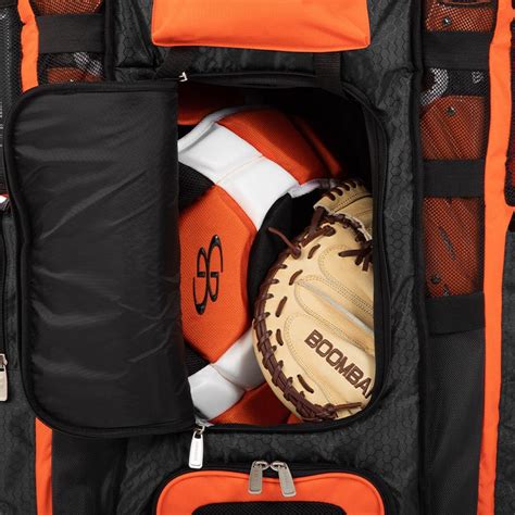 There are marks and dirt on the item and some Velcro straps (for holding bats) are missing on each side of the bag. . Boombah superpack xl rolling bat bag